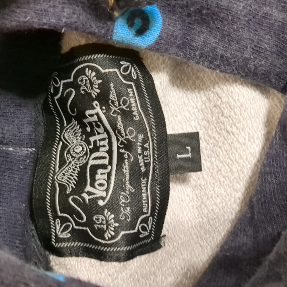 Von Dutch Charcoal Hoodie unisex size Large - Picture 3 of 7